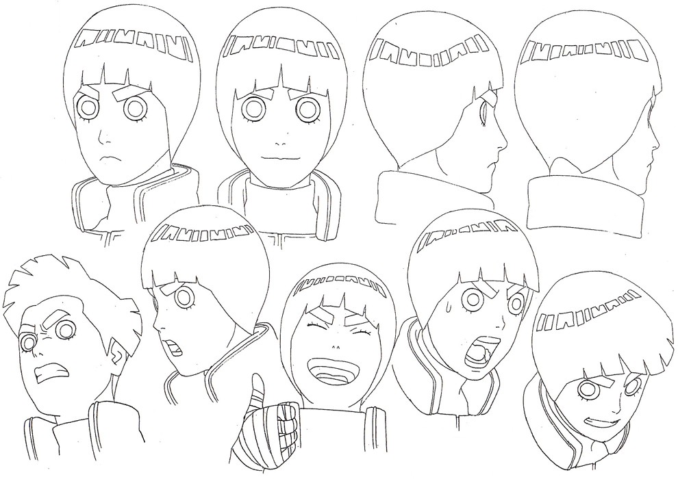 Bocetos Rock Lee